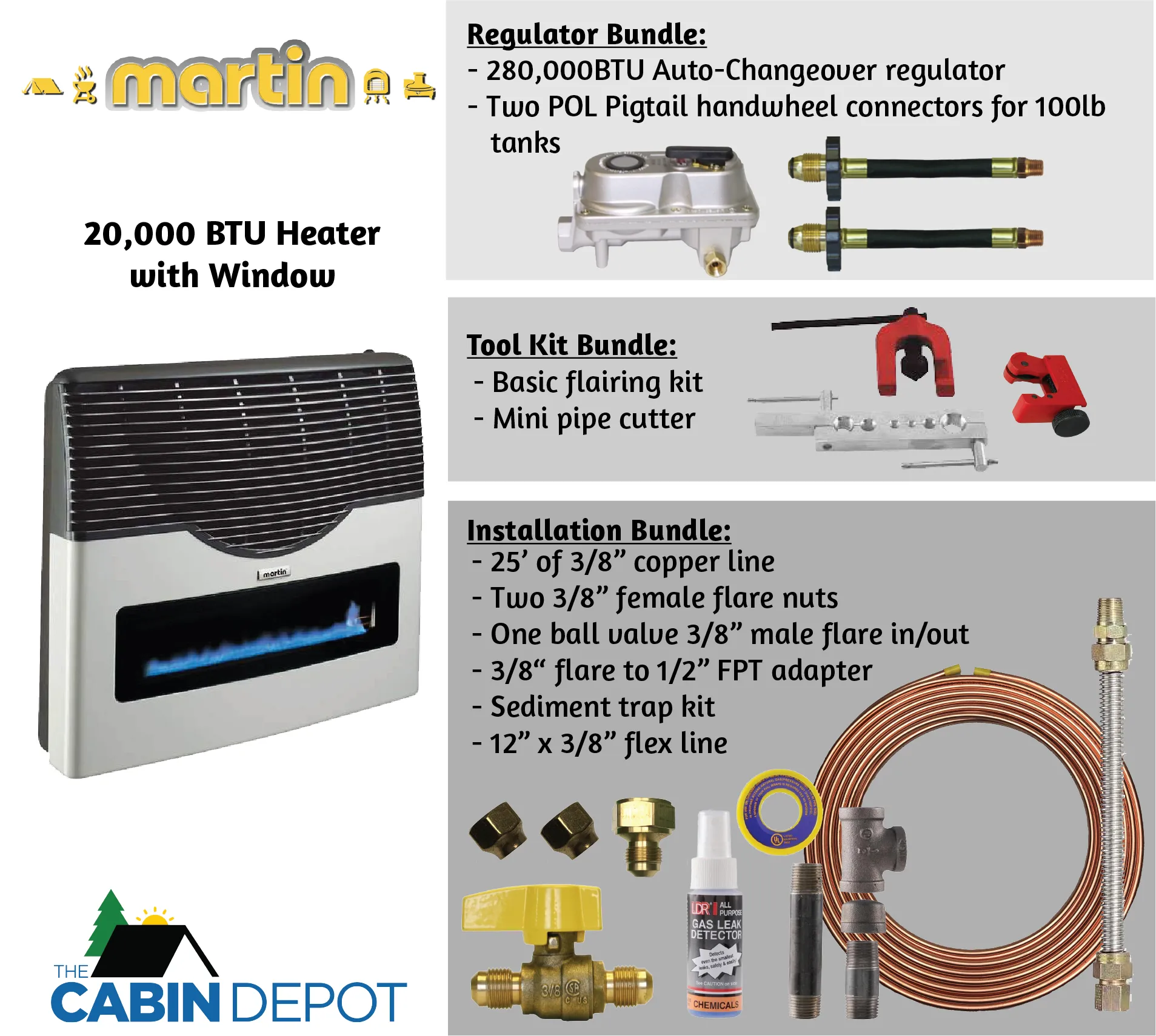 Martin 20000 BTU Propane Direct Vent Heater MDV20VP