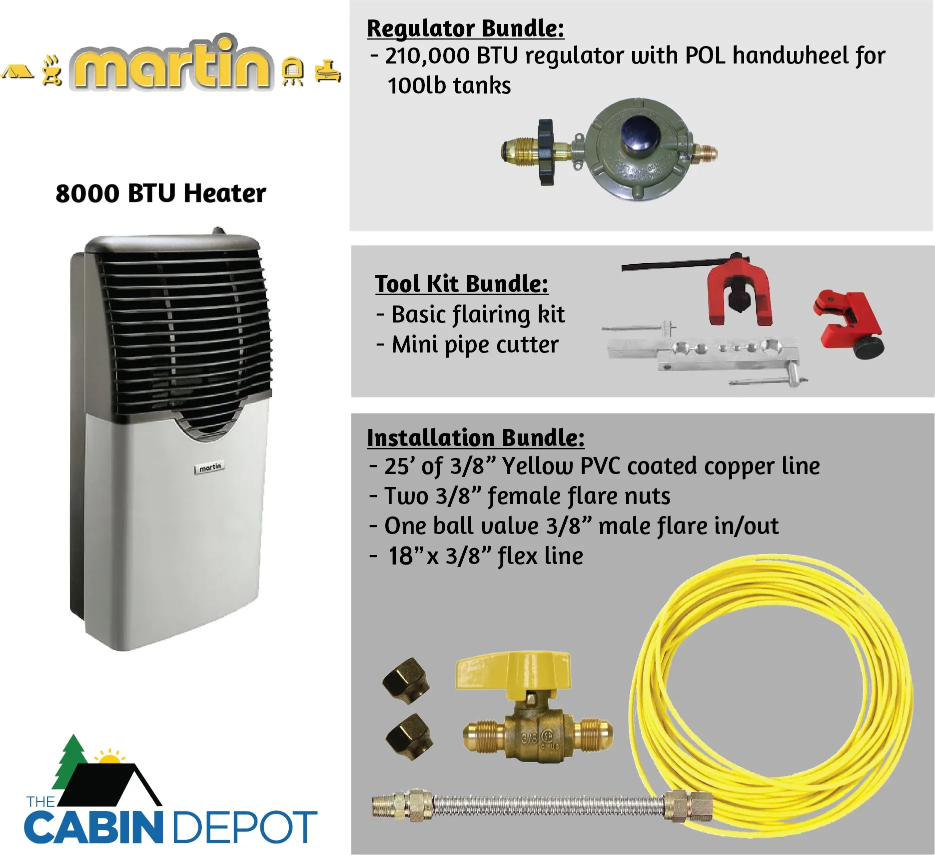 Martin 8000 BTU Propane Direct Vent Heater MDV8P