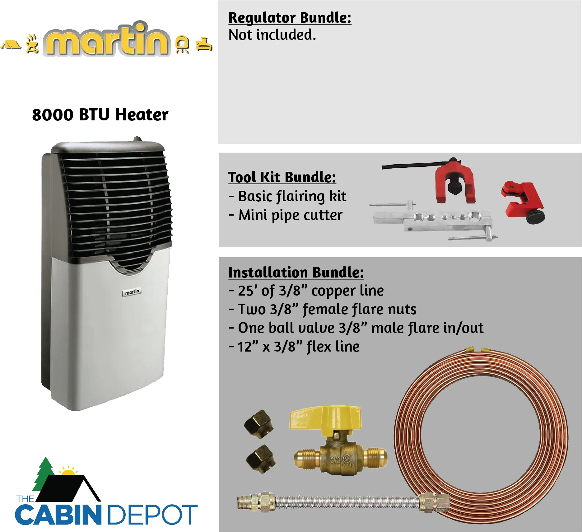 Martin 8000 BTU Propane Direct Vent Heater MDV8P