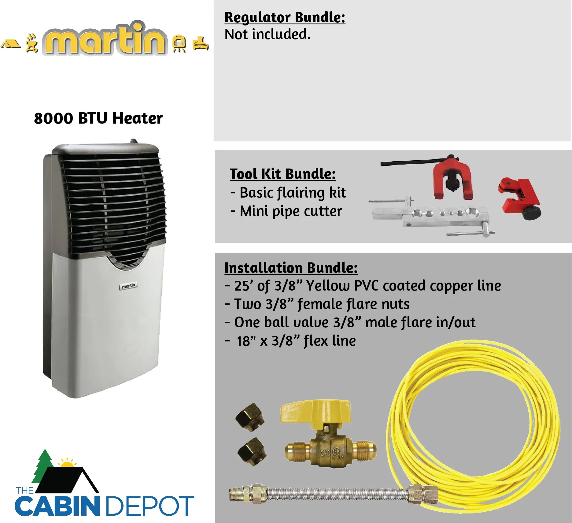 Martin 8000 BTU Propane Direct Vent Heater MDV8P