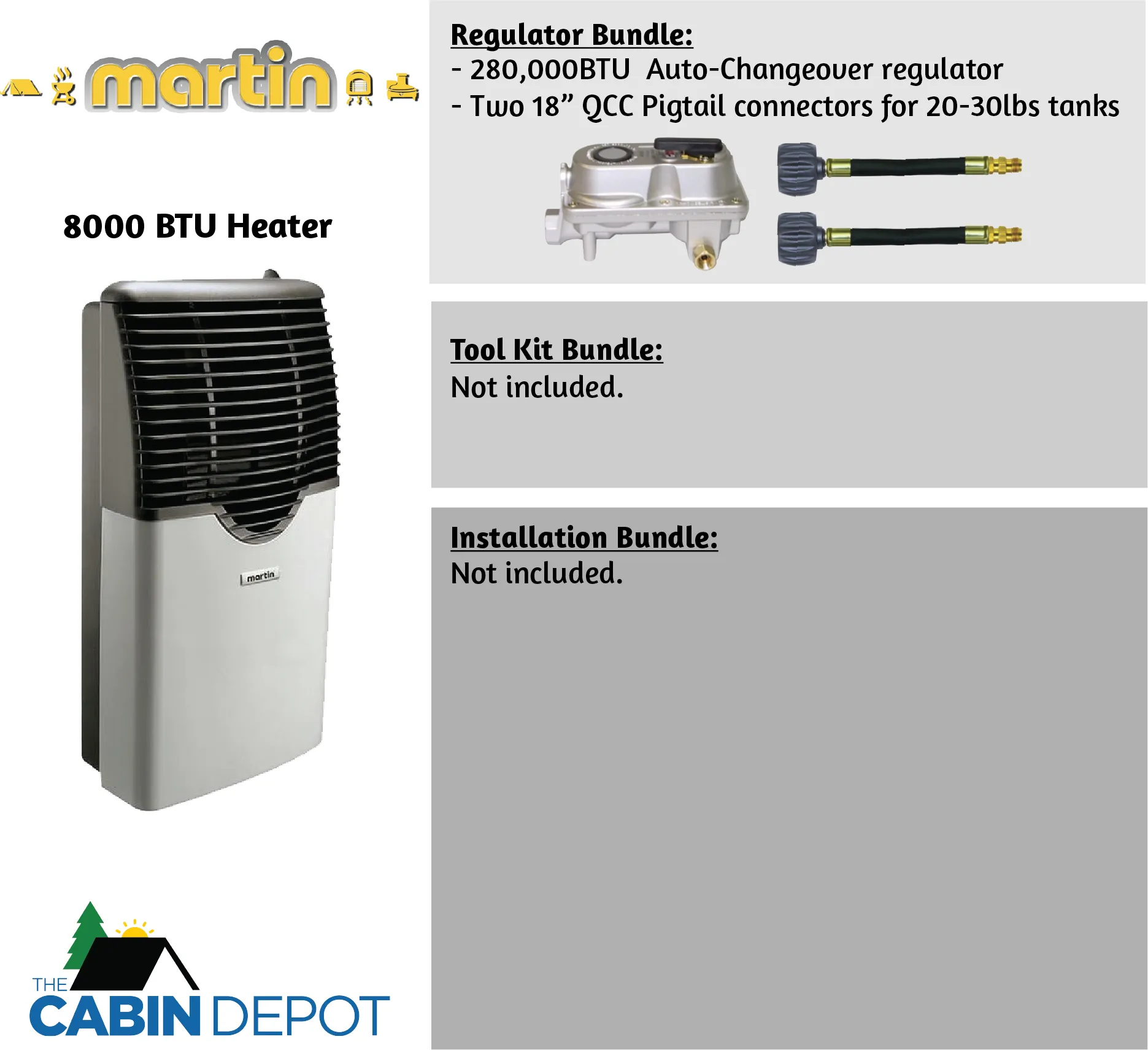 Martin 8000 BTU Propane Direct Vent Heater MDV8P