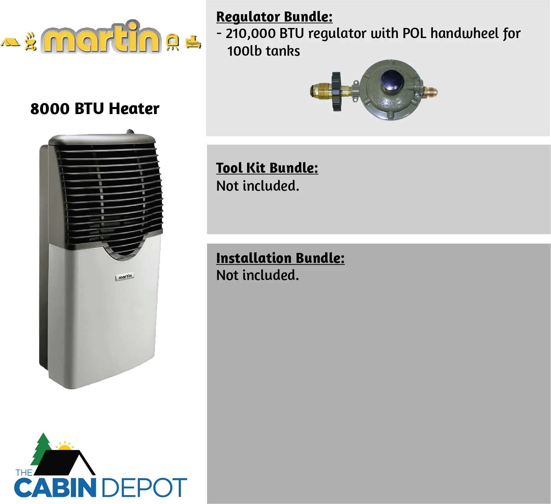 Martin 8000 BTU Propane Direct Vent Heater MDV8P