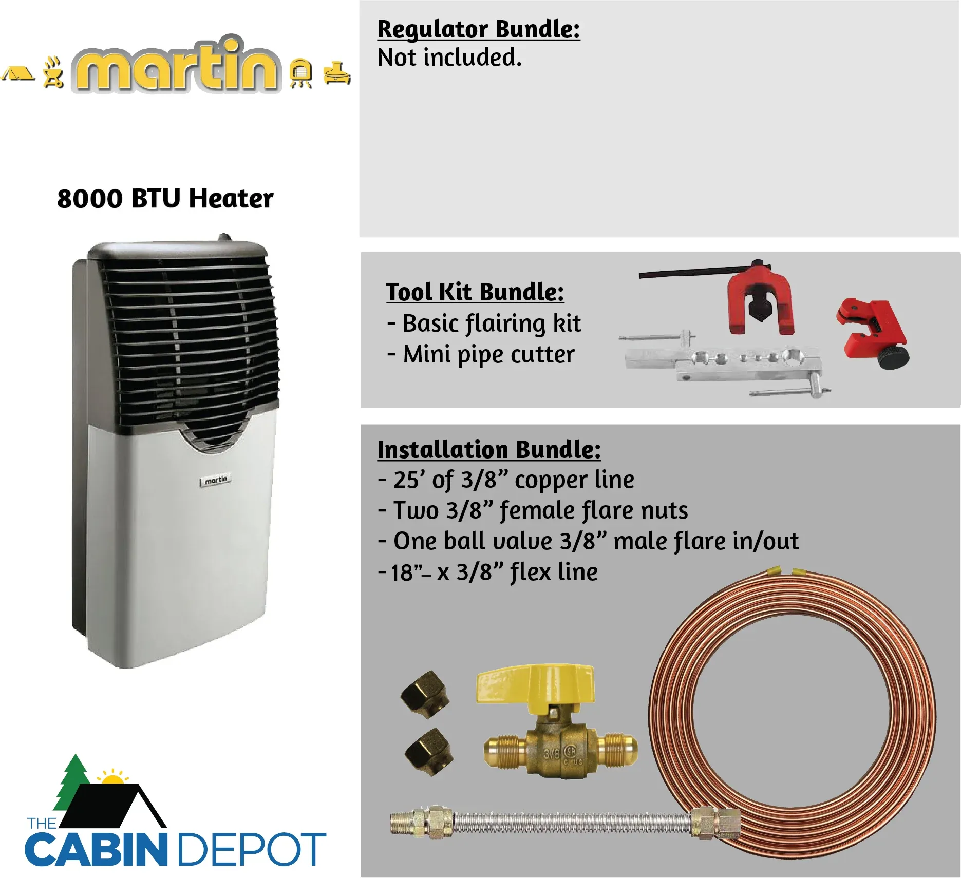 Martin 8000 BTU Propane Direct Vent Heater MDV8P