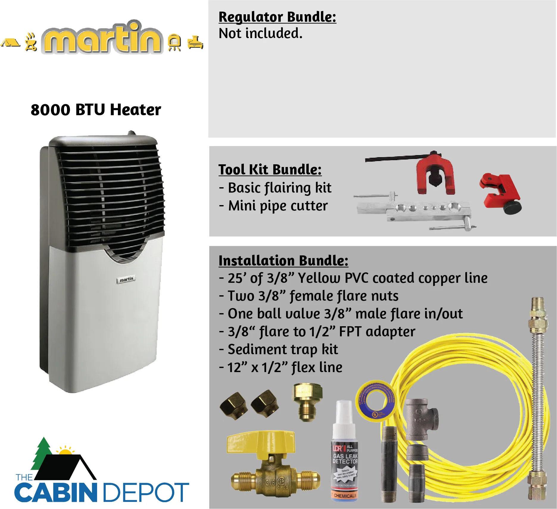 Martin 8000 BTU Propane Direct Vent Heater MDV8P