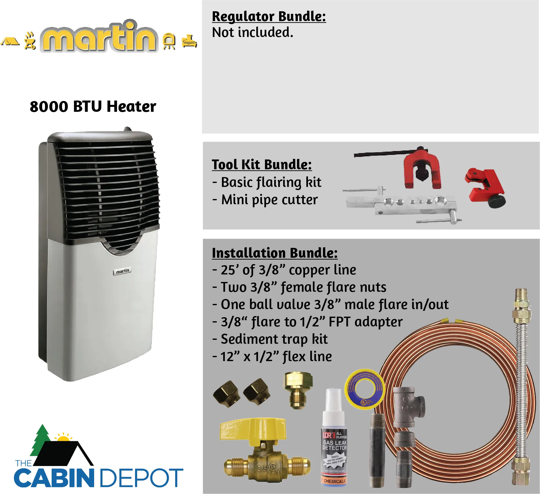 Martin 8000 BTU Propane Direct Vent Heater MDV8P