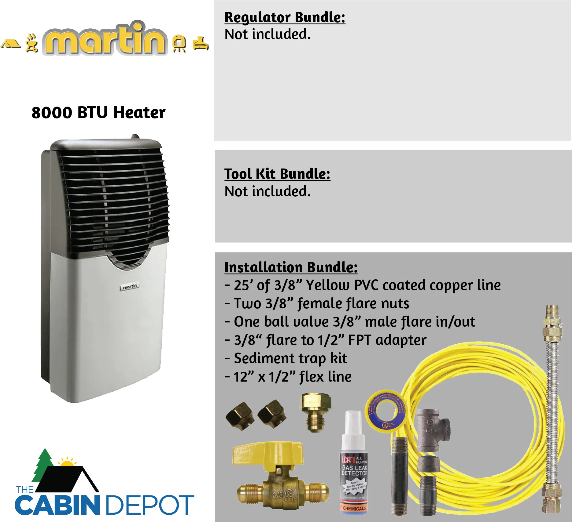 Martin 8000 BTU Propane Direct Vent Heater MDV8P