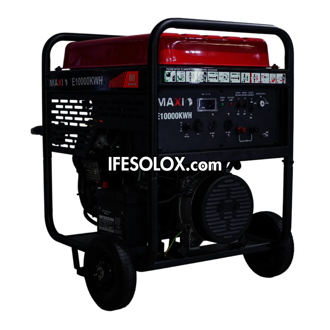 MAXI E10000KWH 12.5KVA Pure Copper Key Start Gasoline Heavy Duty Generator - Brand New