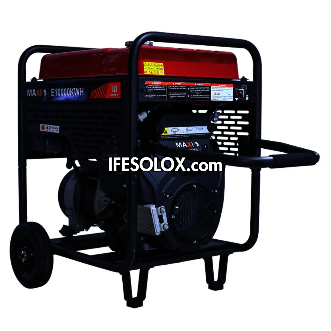 MAXI E10000KWH 12.5KVA Pure Copper Key Start Gasoline Heavy Duty Generator - Brand New