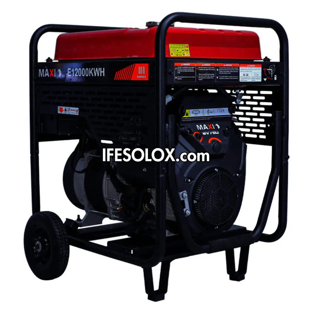 MAXI E12000KWH 15KVA Pure Copper Key Start Gasoline Heavy Duty Generator - Brand New