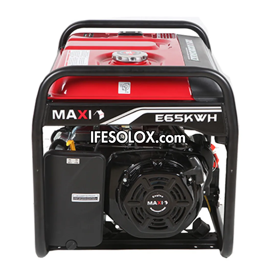 MAXI E65KWH 8.1KVA Pure Copper Key Start Gasoline Generator with Tire and Handles - Brand New