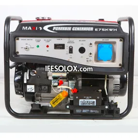 MAXI E75KWH 9.3KVA Pure Copper Key Start Gasoline Generator with Tire and Handles - Brand New