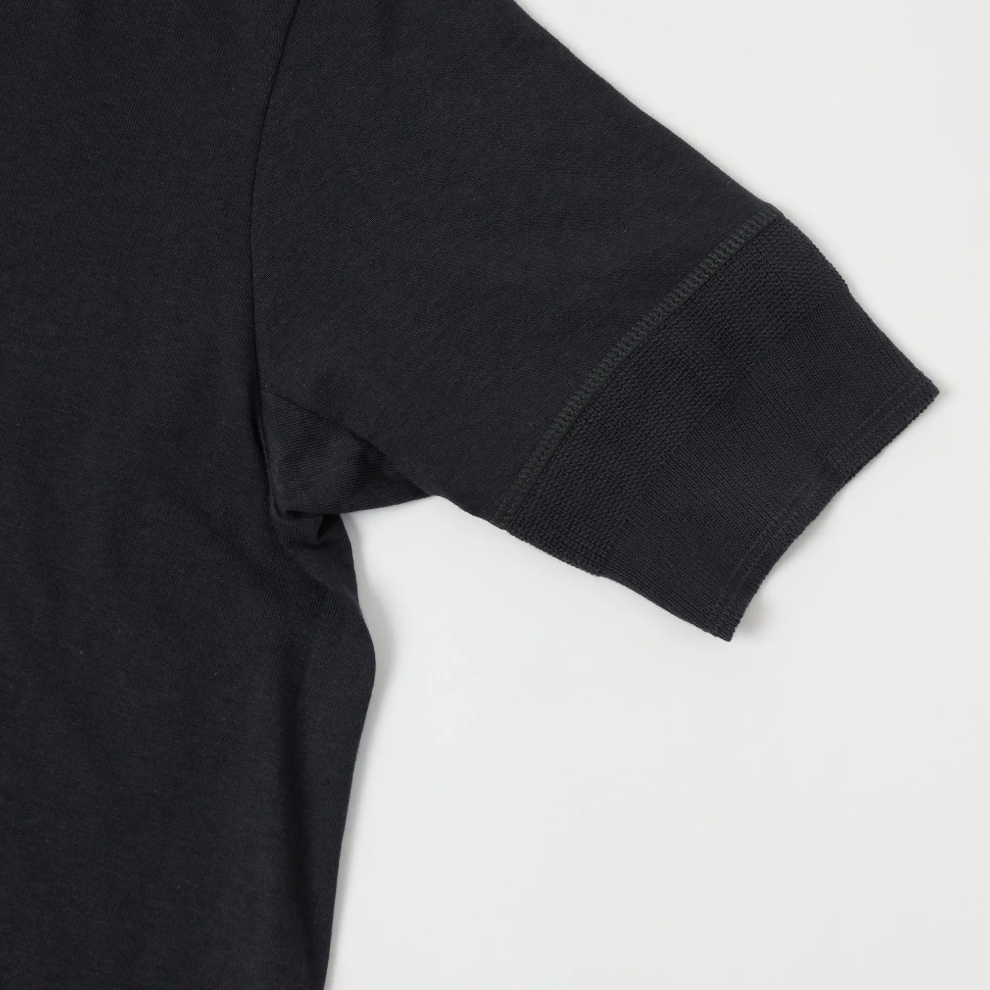 Merz b. Schwanen 103 Short Sleeve Henley - Charcoal