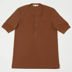 Merz b. Schwanen 103 Short Sleeve Henley - Tan