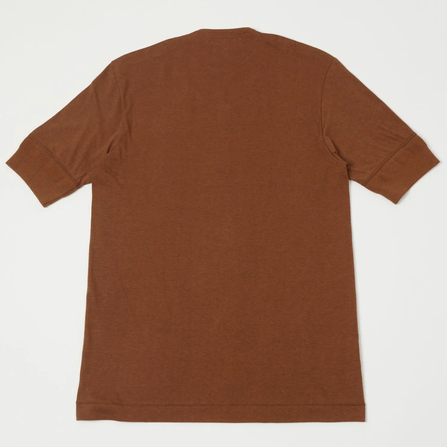 Merz b. Schwanen 103 Short Sleeve Henley - Tan