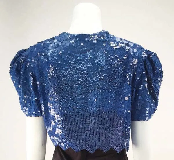 Mid 20th Century Blue Sequin Bolero