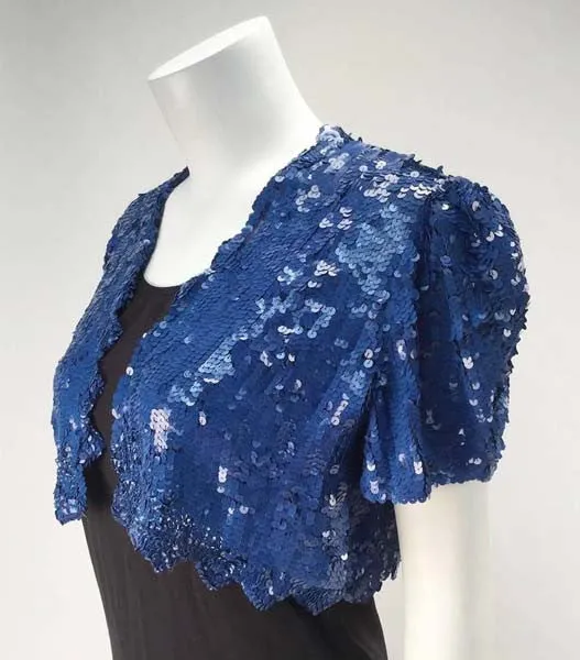 Mid 20th Century Blue Sequin Bolero