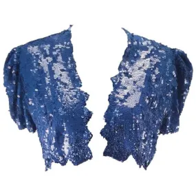 Mid 20th Century Blue Sequin Bolero