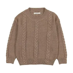 Mocha Cable Knit Sweater