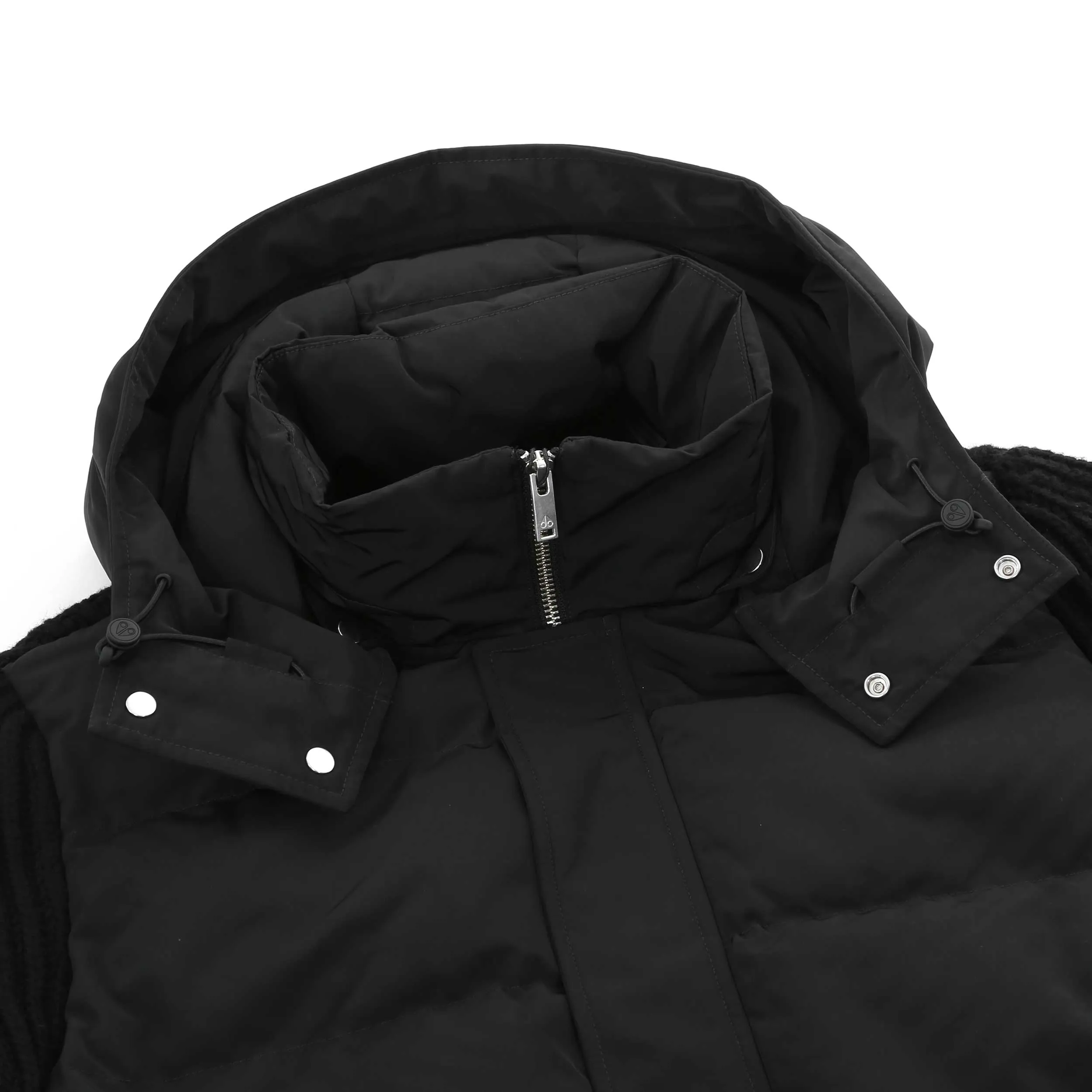 Moose Knuckles Maple Hybrid Bomber Jacket in Black