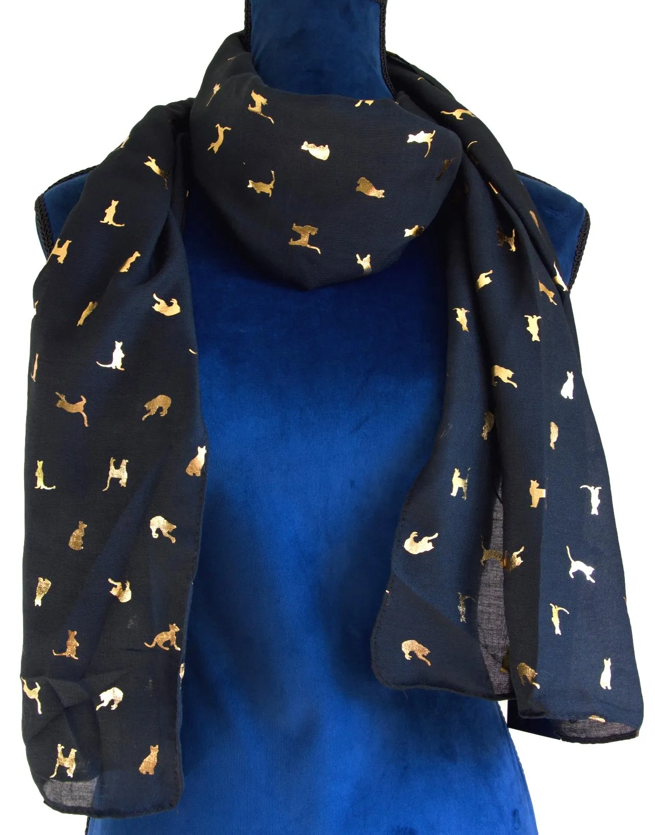 Multicolour and Black Biccari Cat Foil Scarfs - Gift Set