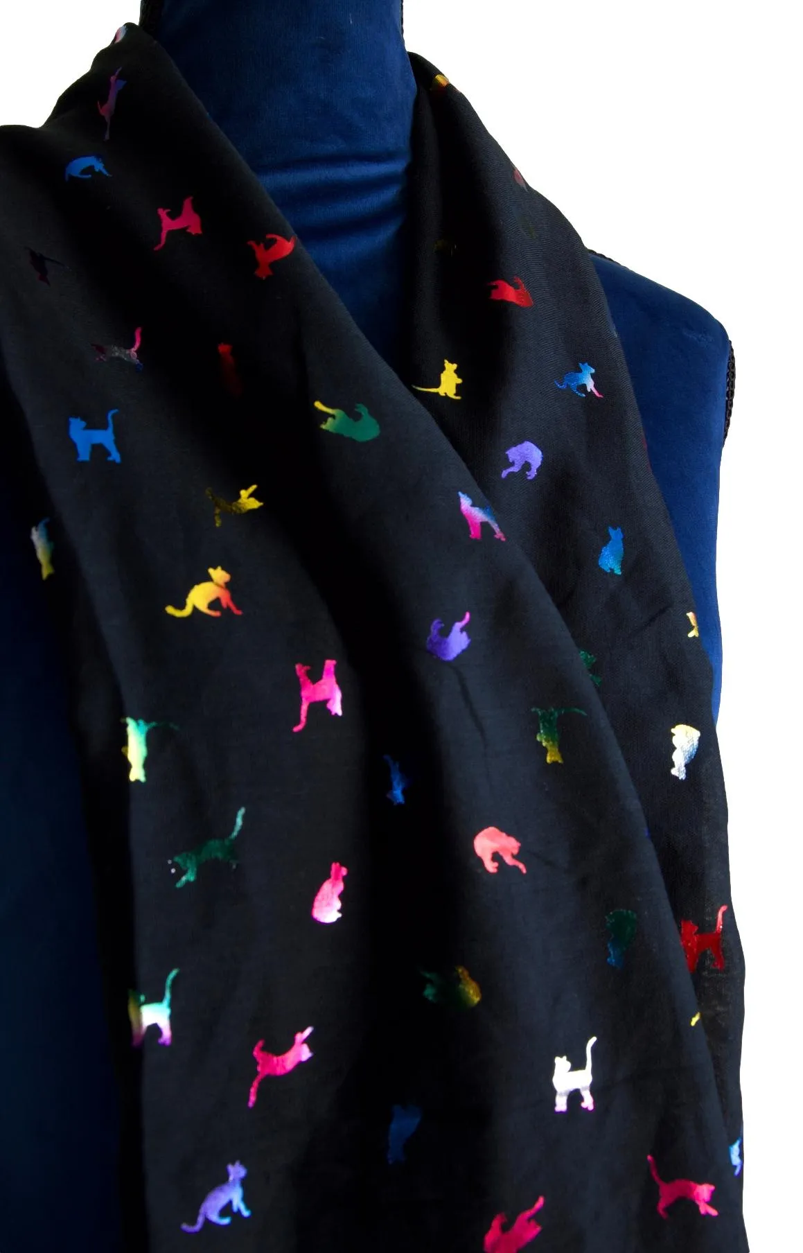 Multicolour and Black Biccari Cat Foil Scarfs - Gift Set