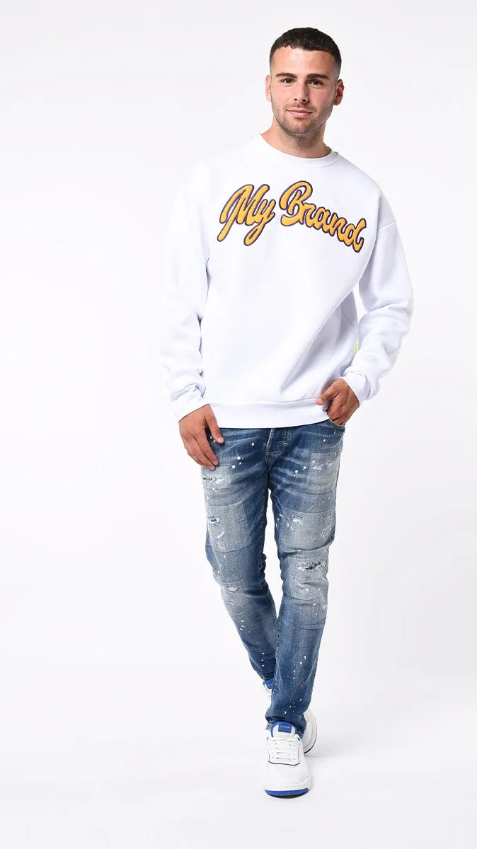 MY BRAND NBA LETTERS SWEATER | WHITE