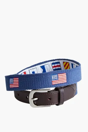 Navy American Flag Bowsprit Belt