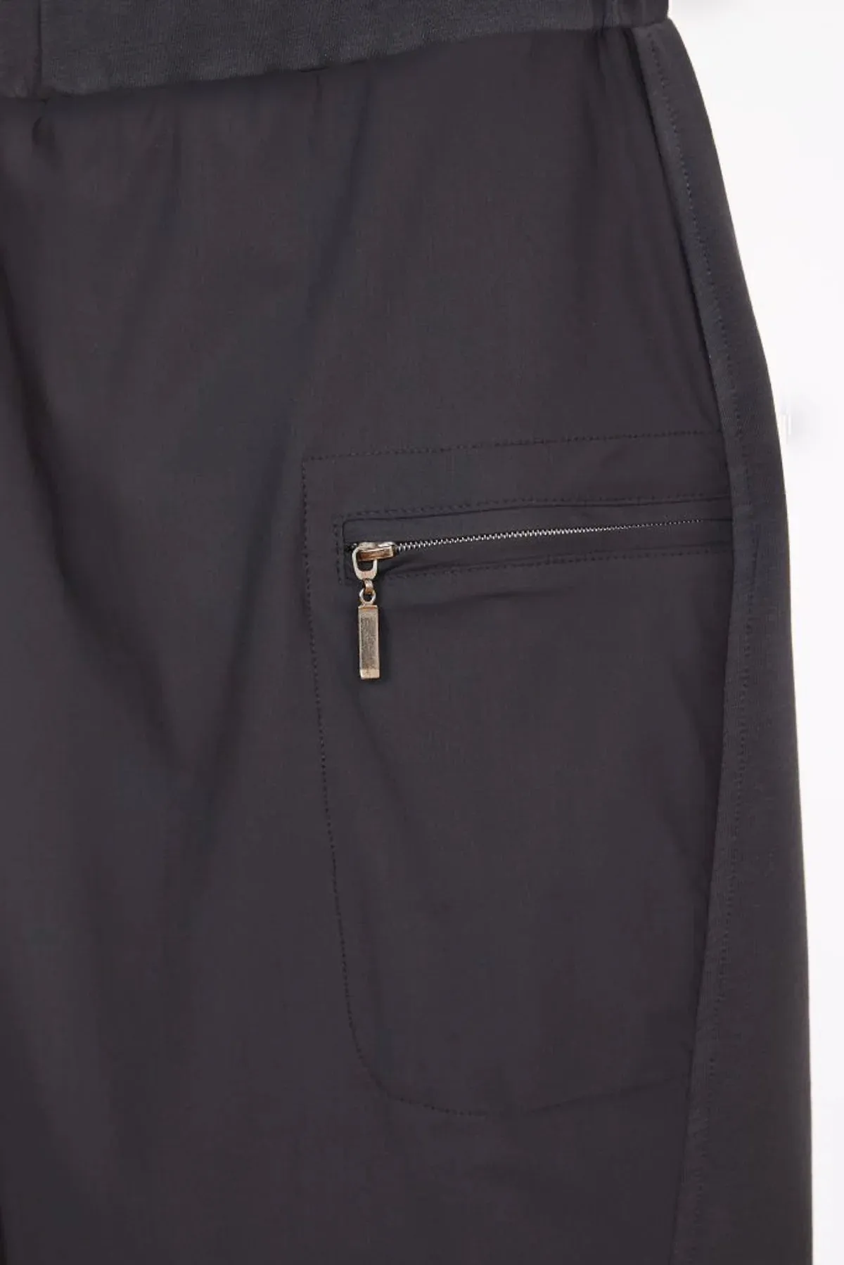 Naya Anthracite Skirt With Contrast Front Panel And Pocket/Zip