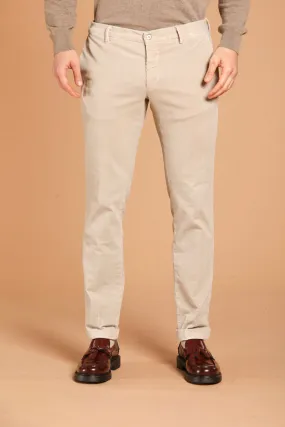 New York pantalone chino uomo in velluto con micro fantasia regular fit