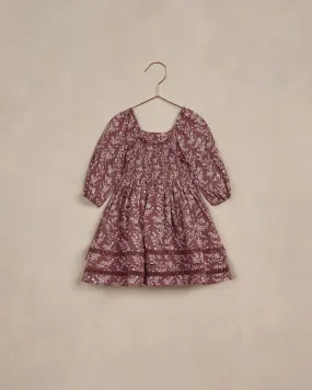 Nora Lee Elodie Dress - Winter Vines Fig