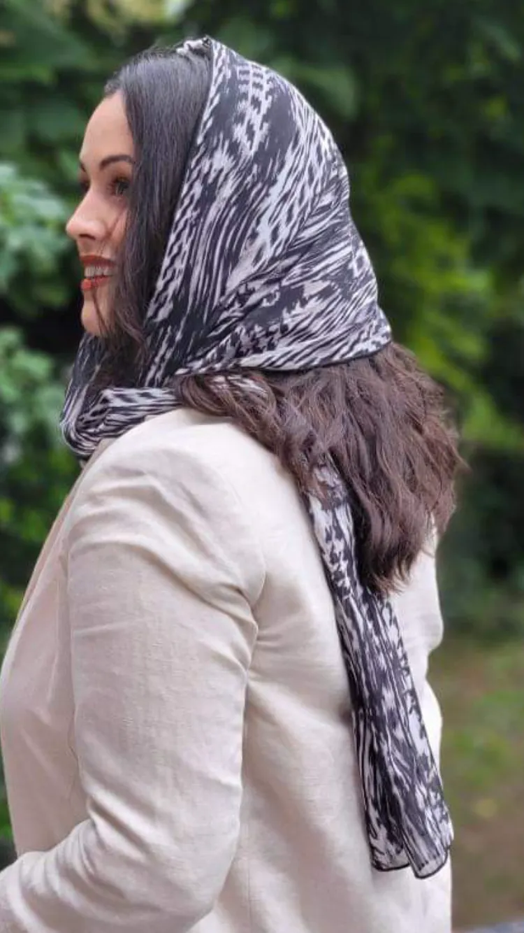 Oblong Head or Neck Scarf. Made in USA