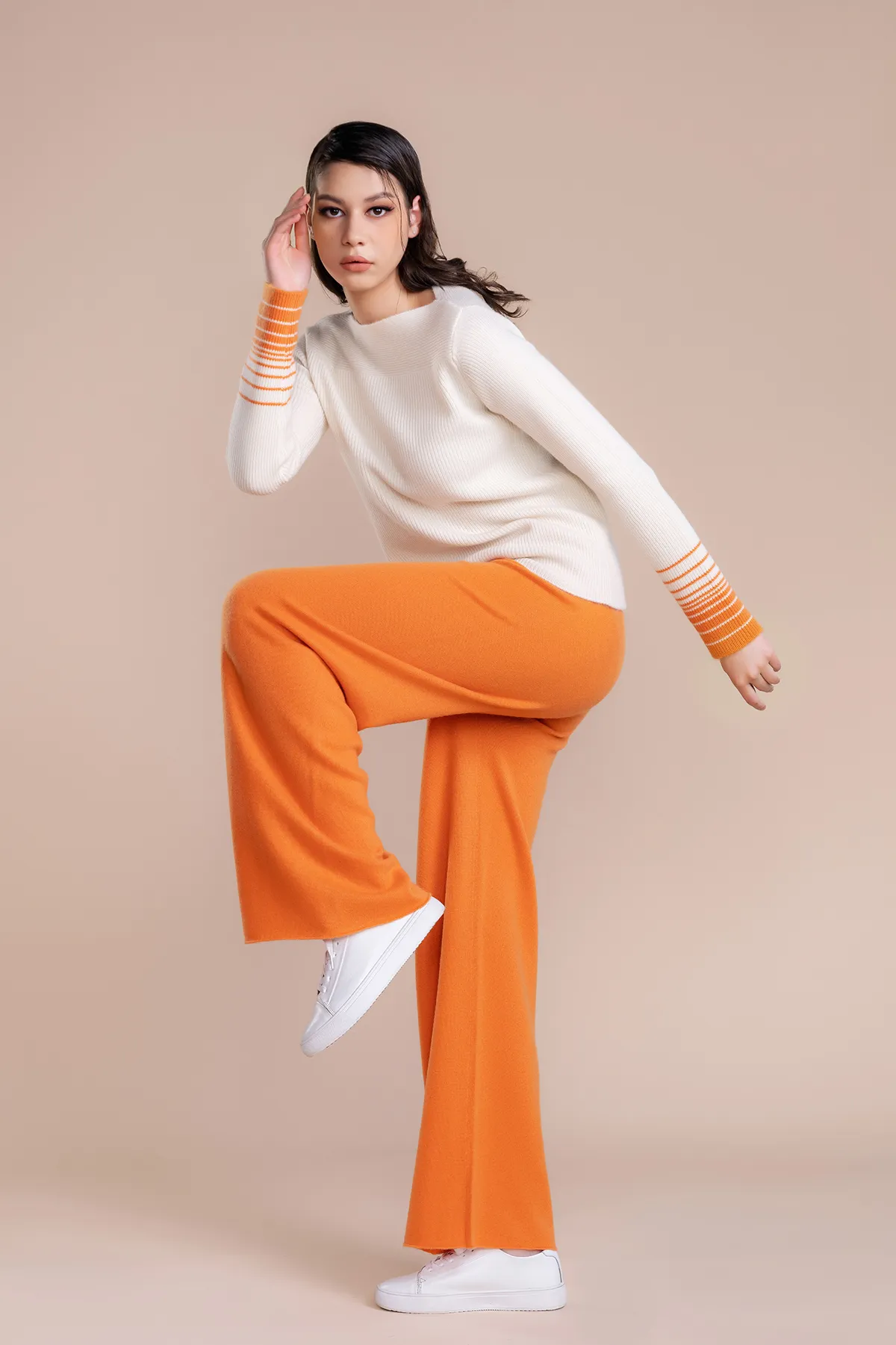 Orange Cashmere Pants