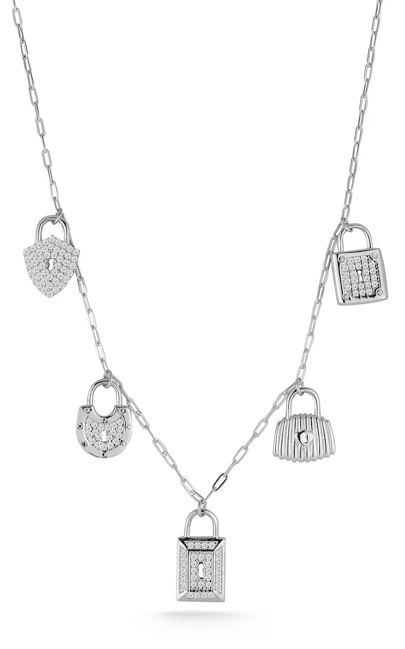 Padlock Charm Necklace