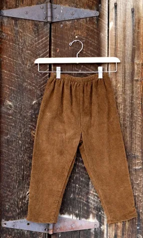 Pant Corduroy Brown with Elastic Waist