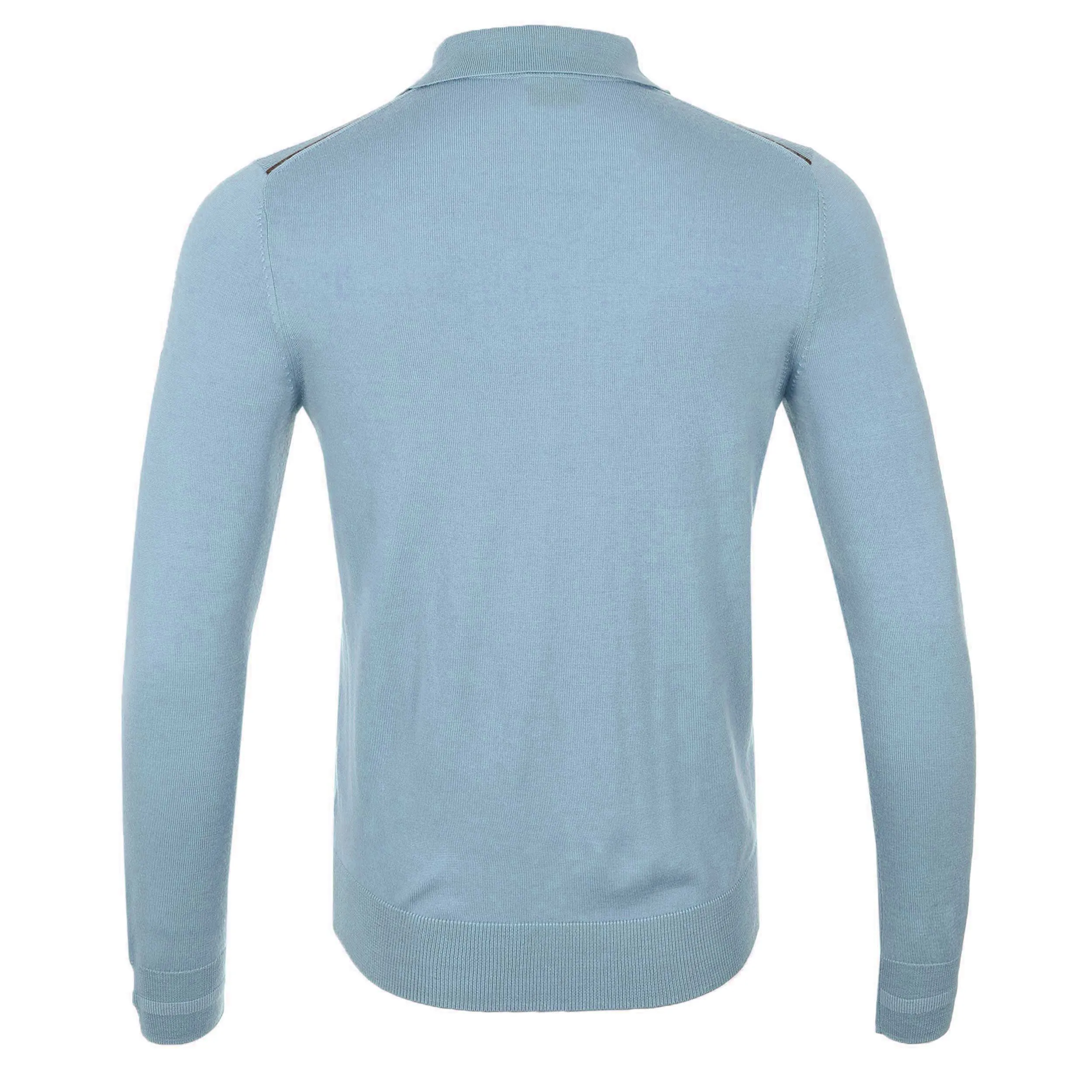 Paul Smith Sweater LS Polo in Sky Blue