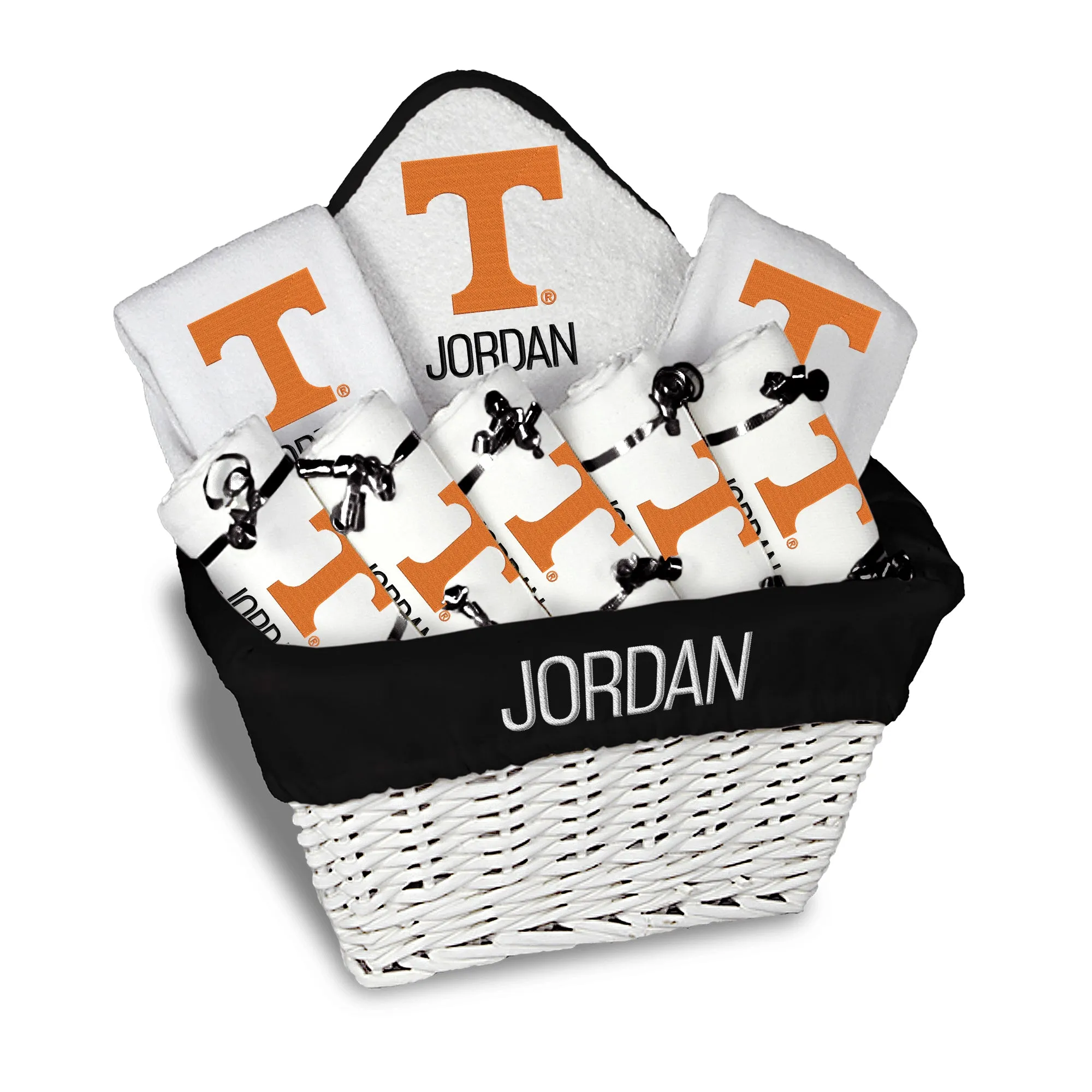 Personalized Tennessee Volunteers Large Basket - 9 Items