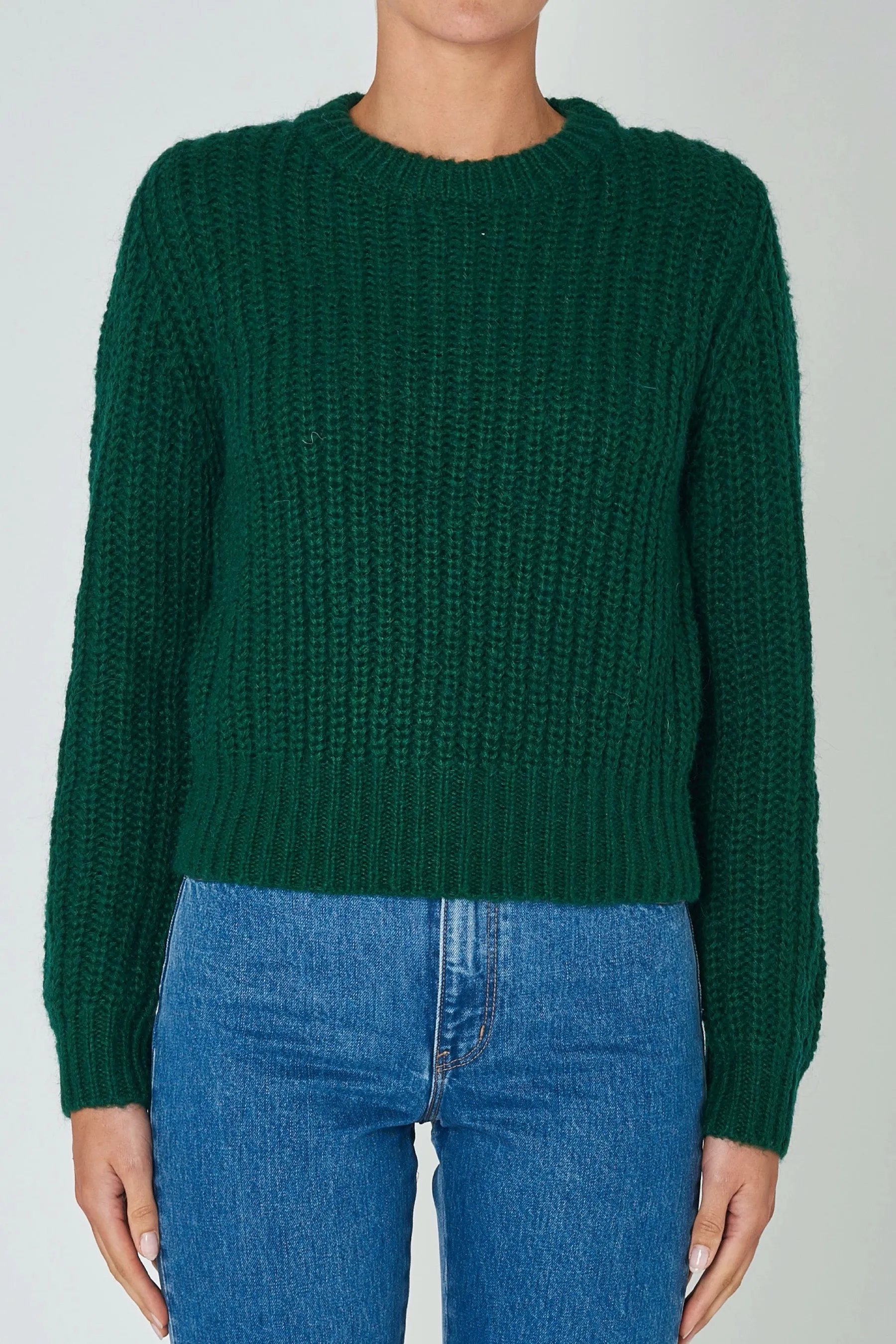 Pine Fluffy Sailor Sweater