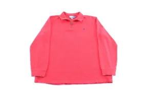 Polo by Ralph Lauren Embroidered Red Zip Up Sweater