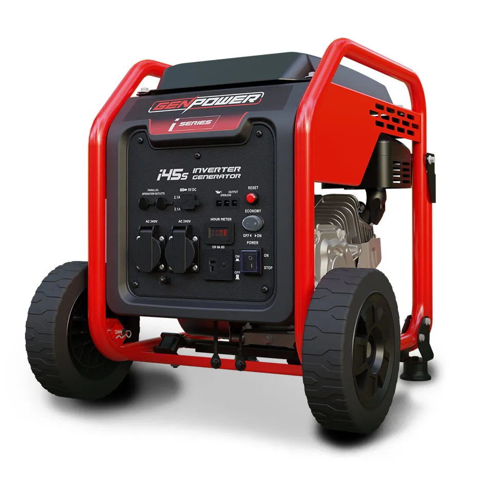 Portable 3.5kW Inverter Generator, Dual AC USB, Genpower