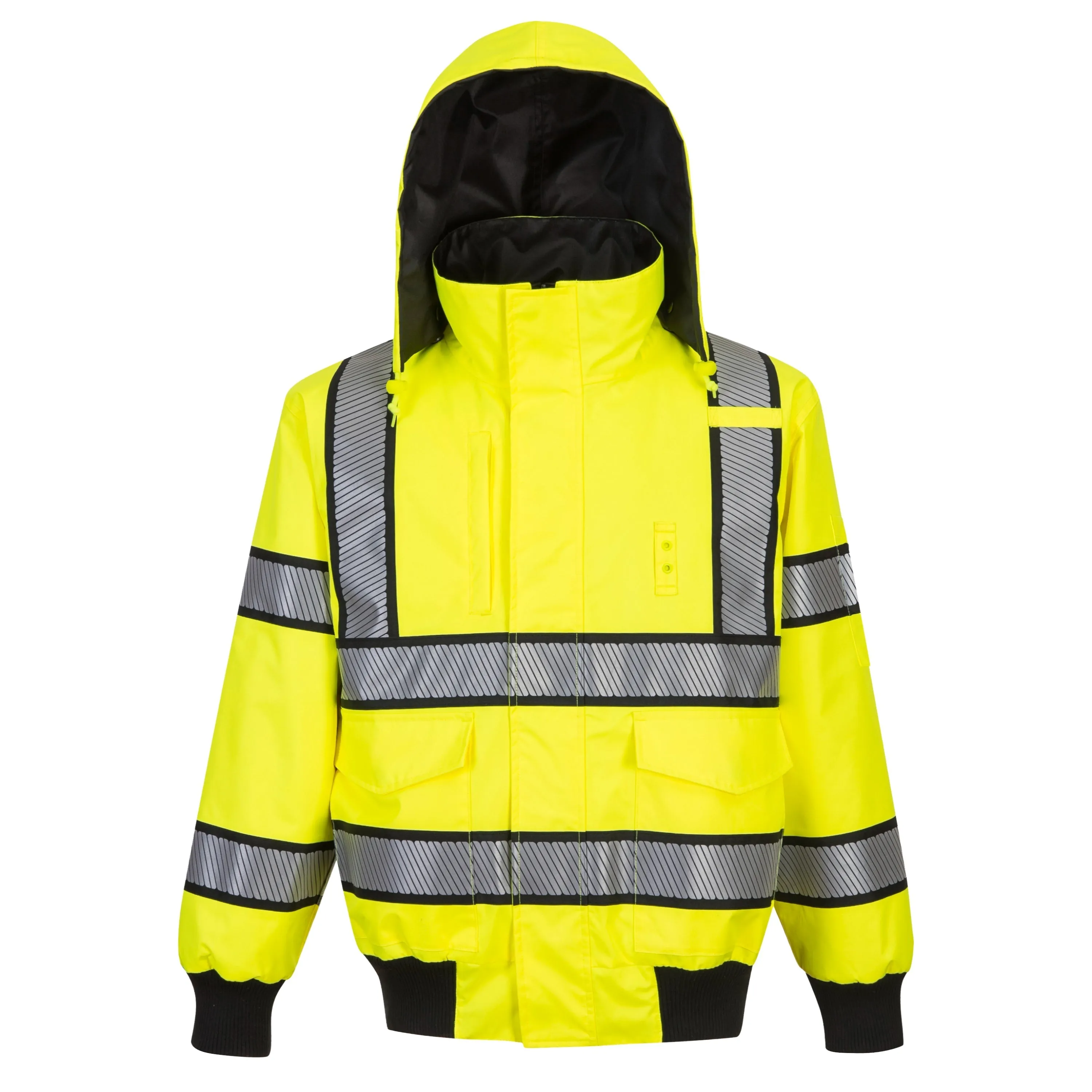 PORTWEST® Reversible Hi Vis Winter Bomber Jacket - Waterproof - ANSI Class 3 - UH449