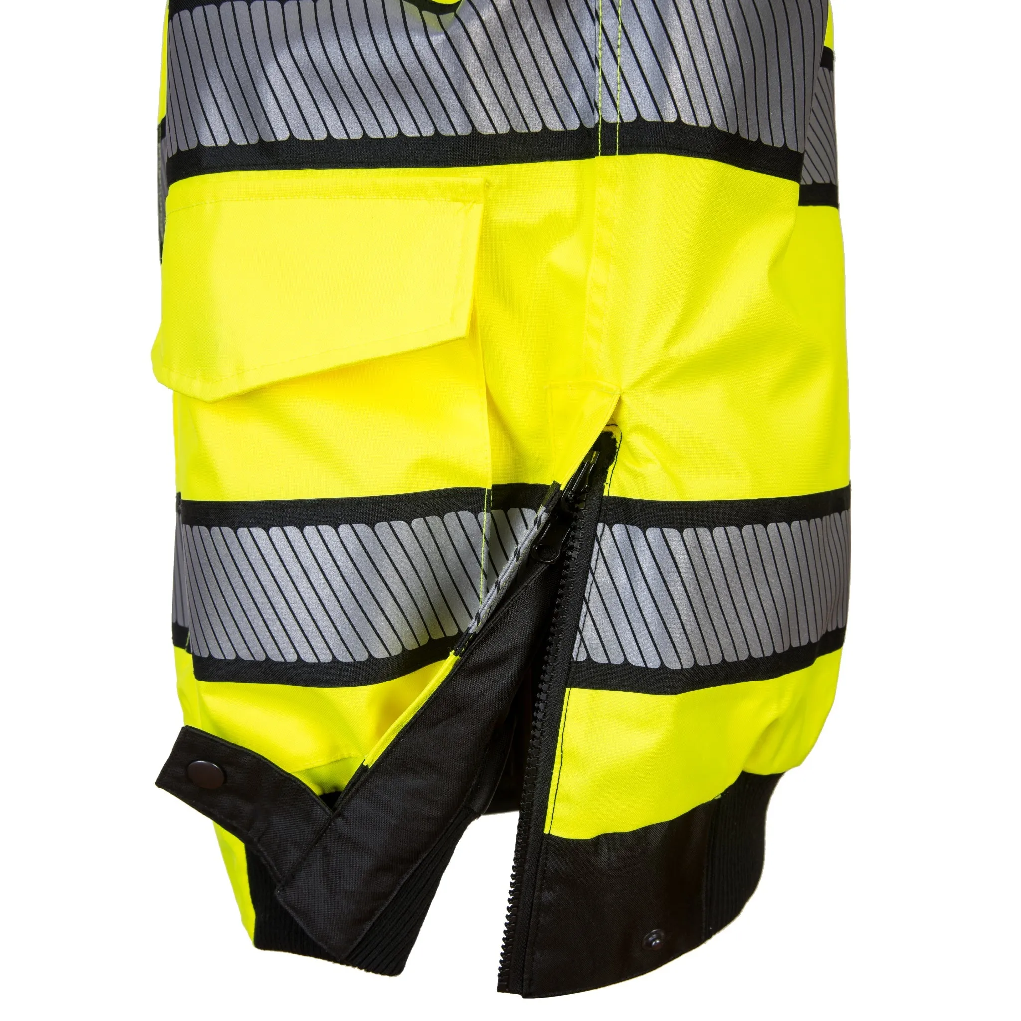 PORTWEST® Reversible Hi Vis Winter Bomber Jacket - Waterproof - ANSI Class 3 - UH449