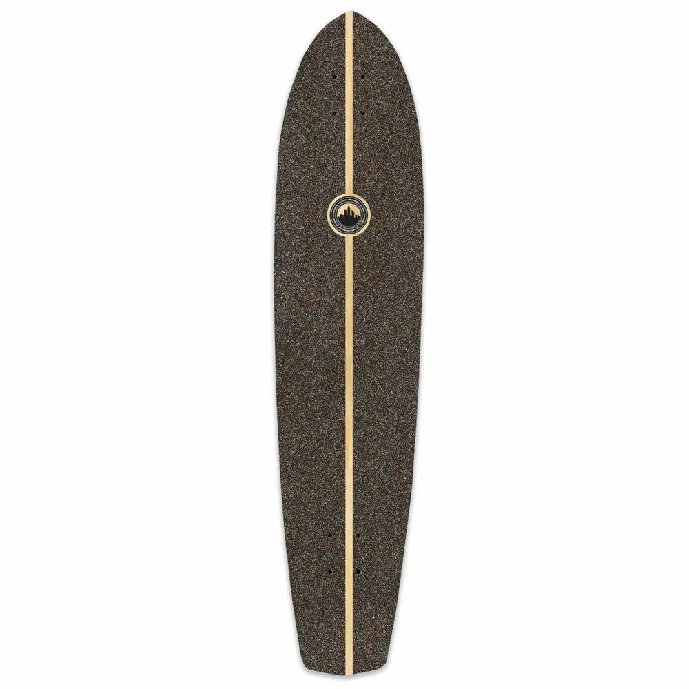 Punked Slimkick Longboard Deck - Geometric Series - Green