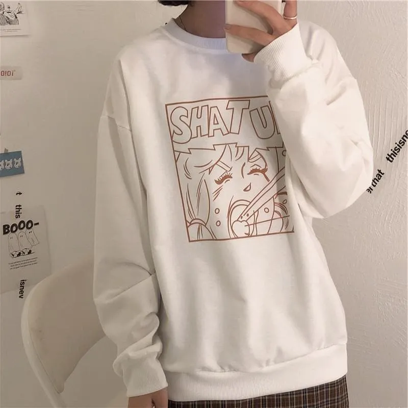 "SHAT UP" Roundneck Sweater