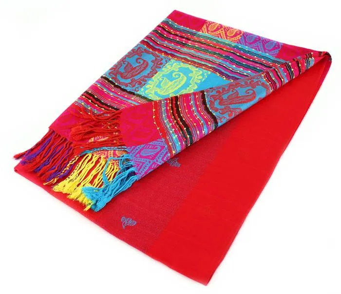 Rainbow Pashmina Scarf Shawls 056