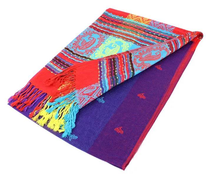 Rainbow Pashmina Scarf Shawls 056