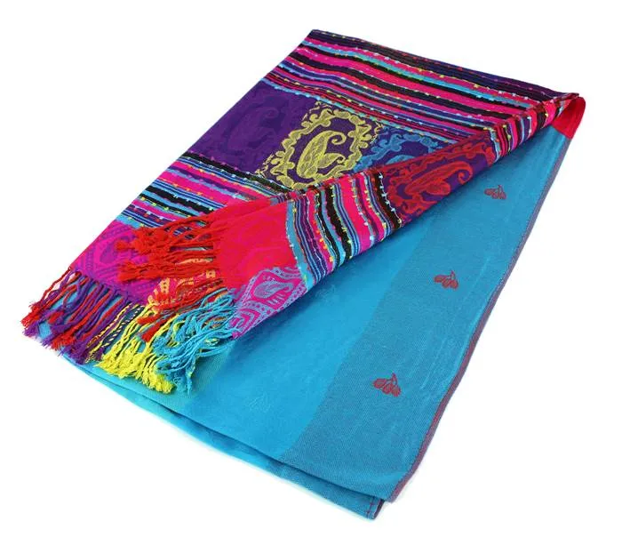 Rainbow Pashmina Scarf Shawls 056