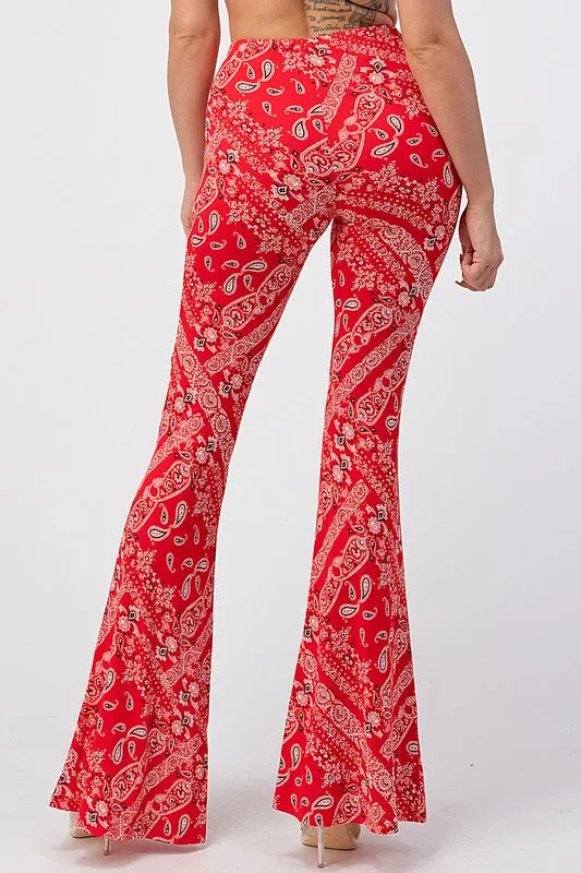 Red Bandana Skinny Pants