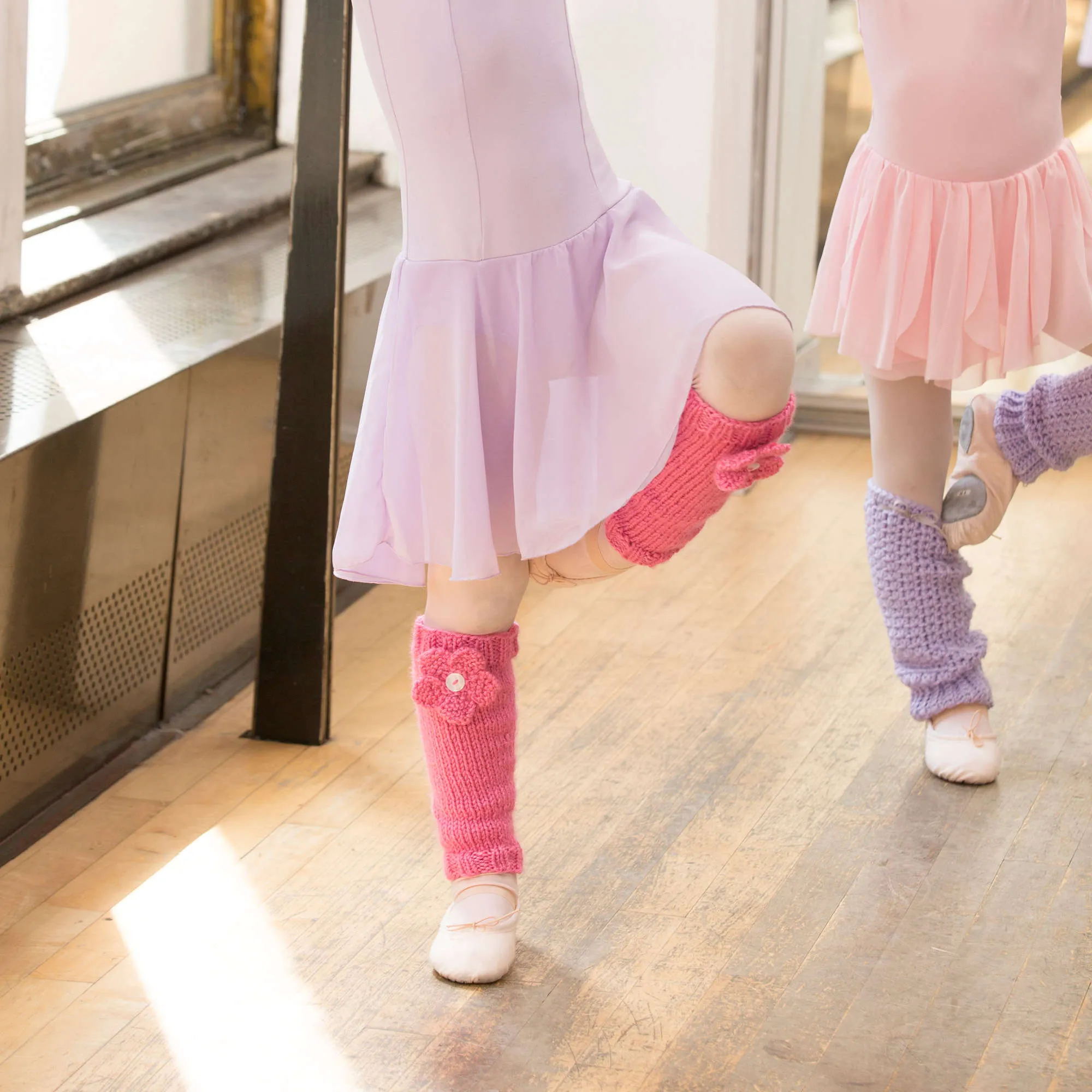 Red Heart Knit Ballerina Bloom Leg Warmers