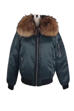 Rella Fur Trim Down Bomber Jacket