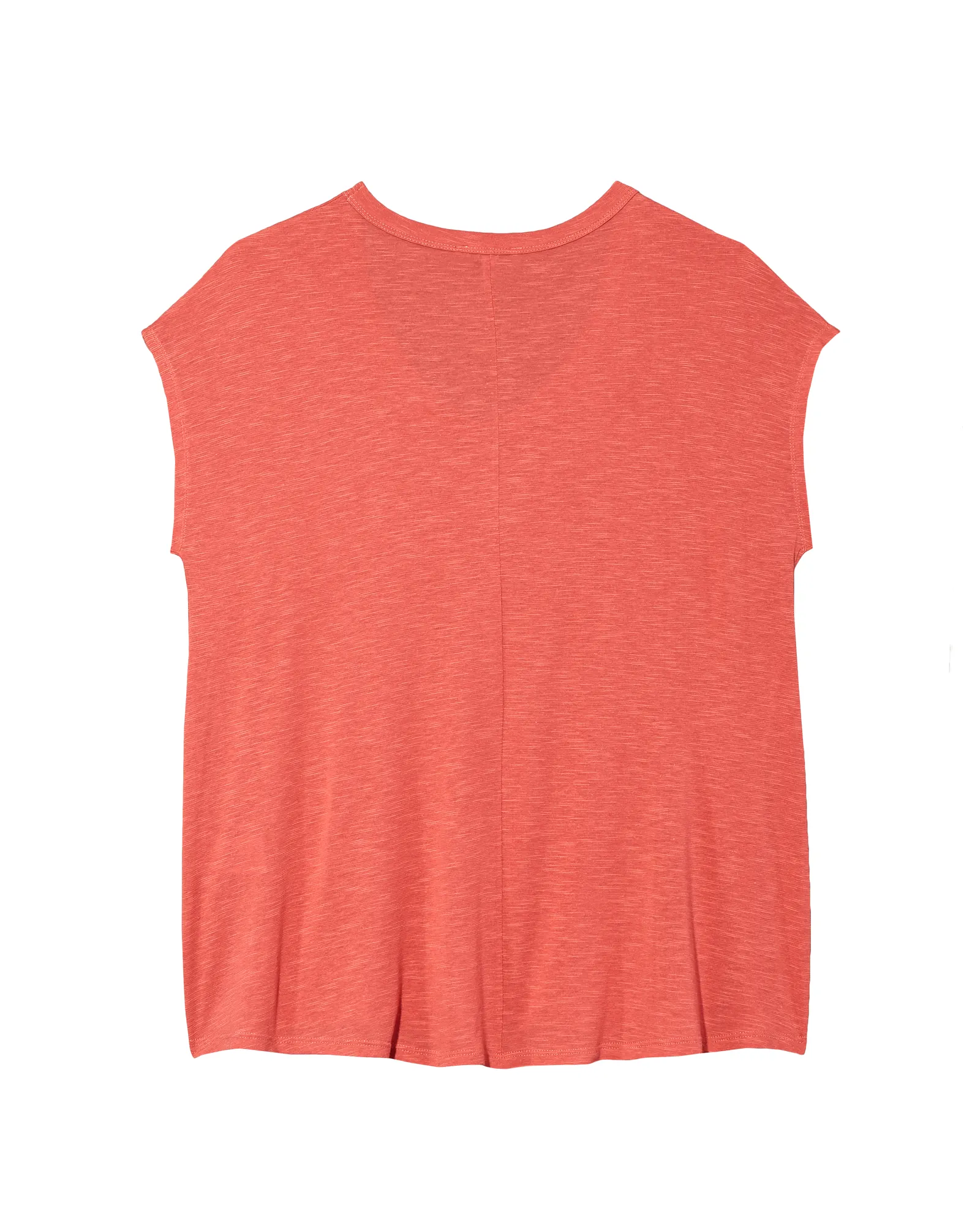 Roni Studded V-Neck Tee | Coral